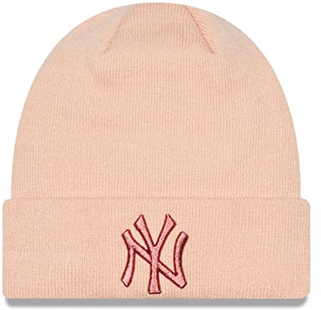 New Era New York Yankees Blush Sky MLB Metallic Logo Cuff Knit Women Beanie - One-Size