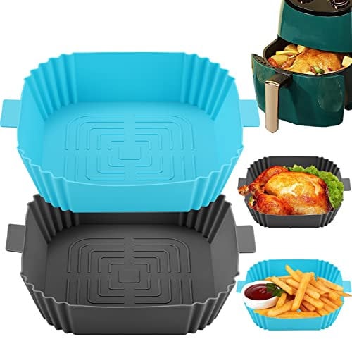 Silikon Backform für Heißluftfritteuse-Backpapier Für Heißluftfritteuse Zuschnitte,Silikonform Für Heißluftfritteuse Airfryer Zubehör Silikonbackformen Air Fryer Silikon Accessories Silikoneinsatz