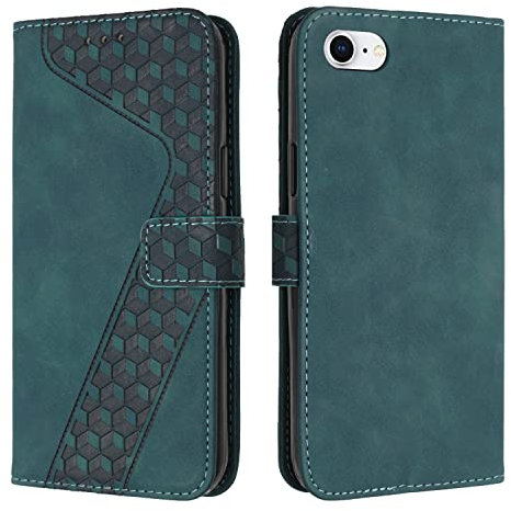 OKZone Compatible iPhone 6S/6 Case, Wallet PU Leather with Card Slots Magnetic Shockproof Protect Flip Cover Bookstyle Phone Case for iPhone 6S/6 (4.7 Inch) (Green)