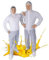 Paintbutler - 3x PP-Schutzanzug mit Kapuze - Maleranzug - Einweg - Overall zum Schutz vor Farbspritzern, Baustaub, Glaswolle, Schmutz - Weiß (XL)