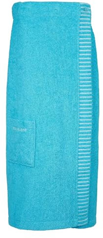 Schiesser Frottier Saunakilt Rom für Damen | 100% Baumwolle aus nachhaltiger Produktion | weich, saugstark, 3-Fach weitenverstellbar | 36-44 | Türkis