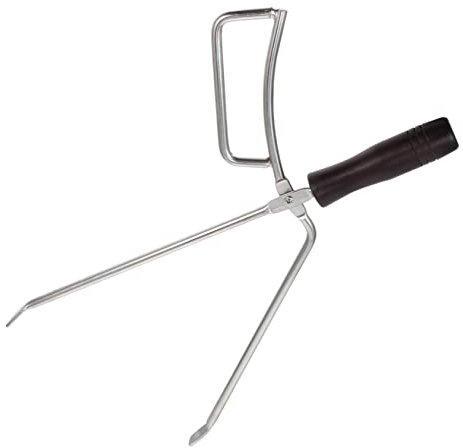 VANZACK Pince à Barbecue Longue Pince Pour Manche Hêtre Massif Outil Pratique Pour Cuisiner