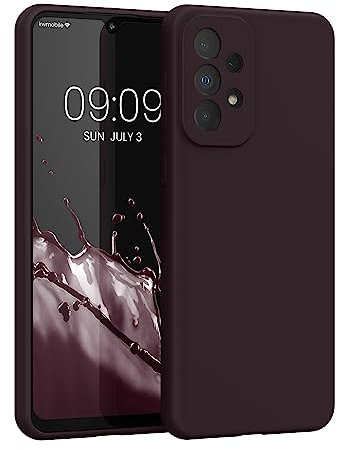kwmobile Housse Compatible avec Samsung Galaxy A33 5G Coque - Housse de téléphone Protection Souple en TPU Silicone - Bordeaux foncé