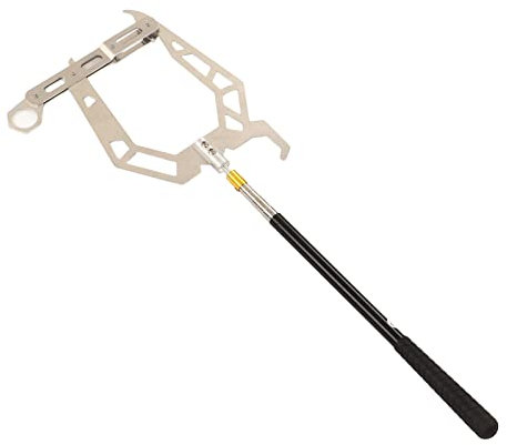 KIMISS Mooring Rope Dock Hook Boat U Type Mooring Rope Threader Dock Hook Pole U Type Mooring Rope Threader Stainless Steel Dock Hook Cable Wire Guider Ship Parking Tool With Telescopic Rod