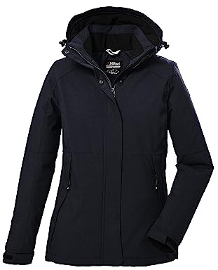 killtec Damen Funktionsjacke/Outdoorjacke mit abzippbarer Kapuze KOW 37 WMN JCKT, dunkelnavy, 44, 39702-000