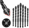 4-Edge Cross Drill Bit Set 7pcs,Masonry Drill Bits Set, Hex Shank Drill Bit Set,Multifunctional Cross Alloy Ceramic Drill Bits Set for Ceramic Tile,Wall,Cement,Wood