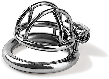 SeLgurFos Edelstahl Peniskäfig Belüfteter Keuschheitsgürtel für Männer Keuschheitskäfig Mann Cock Cage Mit Penisring 3D Chastity Sexspielzeug Für Paar (1-ring-45mm)