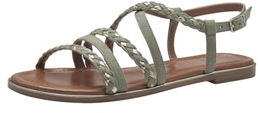 Tamaris Damen Sandalen Textil Sommer; SAGE/grün; 39 EU