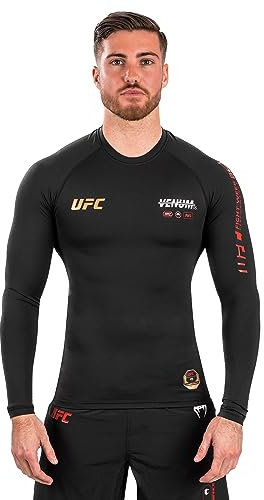 Venum, UFC Adrenaline by Venum Fight Week Herren Performance Langärmeliges Rashguard, Herren, S, Schwarz