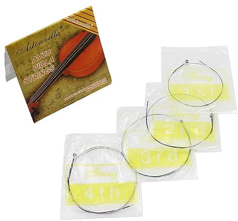 seluluory Bratschensaiten Set Vernickelte Kugeln Aus Rostfreiem Stahl Mittlere Spannung Geeignet Für Übungsbühnenaufführungen Bratschensaiten Set Bratschensaiten Ersatz Bratschensaiten Kompletter