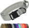 Joytale Taktisches Hundehalsband mit Griff Halsband Hund 3.8 cm Breit Hundehalsband für Große Hunde Verstellbar aus Nylon, Grau, L