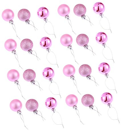 OFFSCH STK Weihnachtskugeln Dekoration Bruchsicherer Christbaumschmuck Unzerbrechliche Weihnachtskugel Bruchsichere Weihnachtskugel Christbaumkugeln Weihnachtsbaum Rosa Helle Kugel