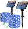 btfarm Solar Lichterkette Aussen, 2x8M 80 LED Solarlichterkette Außen Wetterfest 8 Modi IP65 Wasserdicht Kupferdraht Lichterkette Außen Solar Outdoor für Garten Terrasse Baum Hof Party (Blau)