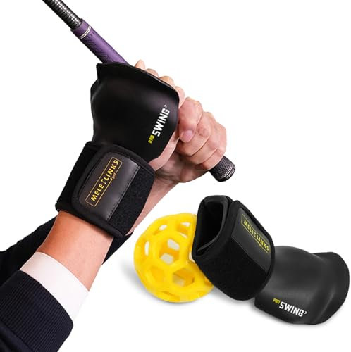 MELE LINKS Golf Swing Training Wrist Angles Band and Trainer Ball for Right Handed Golfer, Golf Wrist Trainer Swing Posture Corrector Indoor Home, Golf Training Aid for Beginner Practice Pro Swing