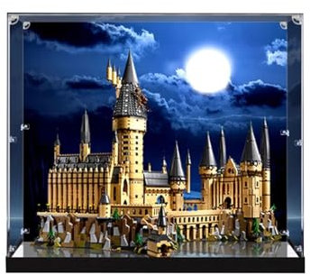 SONNIES Acrylic Display Case for Lego 71043 Harry Potter Hogwarts Castle, Dustproof, Transparent, Storage Box Compatible with Lego 71043 (Only Case, No Model) (Painted)
