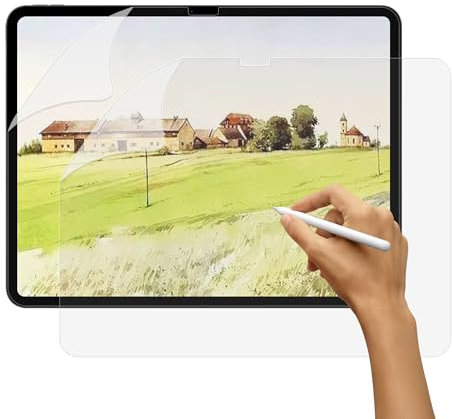 SUEEWE [2 Pezzi] Pellicola Protettiva effetto carta per iPad Pro 13 M4 2024 (A2925/A2926/A3007), Feel Like Opaca Paper Pellicola in PET per Disegnare Schizzi Scrittura