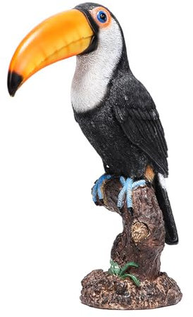MFAOSHI Gartenfigur aus Harz, Realistisches Pelikan, Seltener Wasservogel auf einem Zweig, Außendekoration für Garten Büro Pflanzer Wohnzimmer
