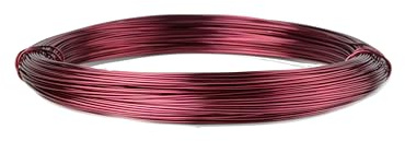 Aluminium-Draht, Ø 1mm, 10m oder 60m Länge, verschiedenen Farben (Rot dunkel, 60m)