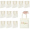 ktxaby 24PCS Mini Canvas Tote Bag,Blank Canvas Tote Bags, Natural Cotton Tote Bags, Thick Reusable Grocery Bags, Washable Heat Transfer Bag Bulk for DIY Crafts Gift(20x22cm)