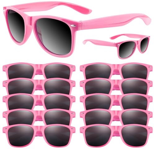 ASTARON Retro Vintage Sonnenbrillen Bulk, 12 Pack polarisiert Günstige Neon Sonnenbrillen Bulk für Frauen und Männer (Pink)