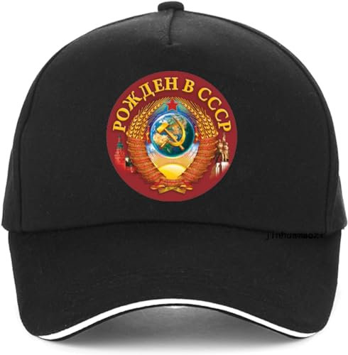 Baseballkappe Snapback Sonnenhut Geboren in der UdSSR Druck Herren Baseballkappe Sommer Herren UdSSR Knochen Moskau Männer Frauen Hip Hop Hut Männer Frauen