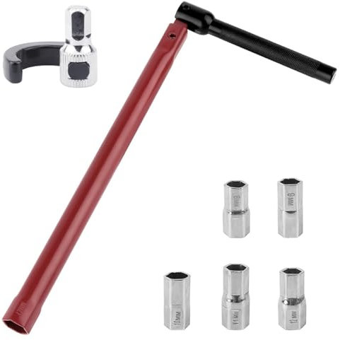 NUWIQ 7 Pièces Clé à Ecrou de Robinet Sur Pied, Outil pour L'installation de Robinets 8-12 MM, Jeu de Clés pour Ecrou de Robinet de 13 MM, pour Évier, Salle de Bain, Cuisine