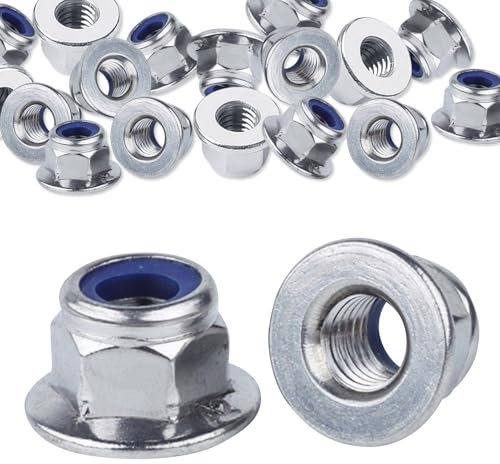 Zovator 35 Pezzi Dadi esagonali a flangia M5,Dadi autobloccanti,Dadi bloccaggio in acciaio inox A2 V2A,Dadi di arresto,Dadi Flangiati,Dadi Chiusura Standard Certificato DIN 6926