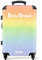 NoBoringSuitcases.com® Koffer Personalisiert, Kinder Koffer, 67 cm - 72 L - Reisekoffer Kinder - Hartschalenkoffer - Pastelll-Regenbogenfarben - Mittelgroß mit Rollen- Koffer mit Namen