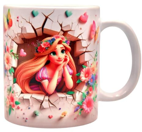 Shopi Zone Tazza in ceramica – Principessa sognante e fascino floreale