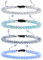 Uwiyo Bracelet de Bohème en Perles de Cristal 4 Pièces Bracelet Pierre Naturelle Femme Réglable Bracelets de Perle Cristaux Multicouches (Bleu clair-corde réglable)