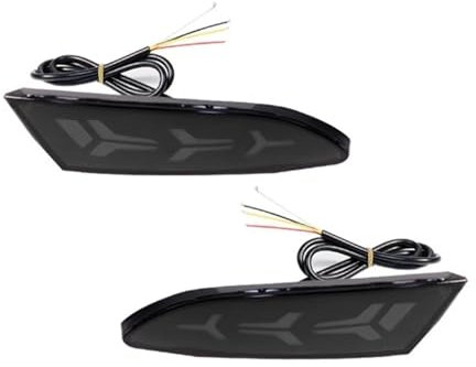 Rücklichter 2 Stück für Ford für Focus 3 für Limousine für Schrägheck Stoßstange Reflektorleuchten Funktion als Rücklicht Bremse Nebelschlussleuchte Auto-Rücklicht-Montage(Smoked Lens)