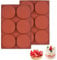 2 PCS Silicone Moulds for Baking, 4 Inches Silicone Cake Mould 6-Cavity Large Round Disc Baking Moulds, Non-Stick & Quick Release, for Mousse Cake, Pie, Pudding