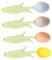 Cabilock 4 Piezas Cucharas de Flores de Cerámica de Cucharas y Prácticas Comer