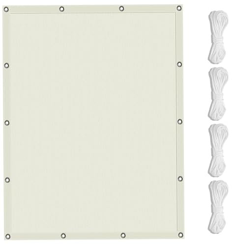 Toldo Cuadrado 150 x 200 cm Impermeable Toldos Tipo Vela Materiale Resistente e Traspirante per Protezione Solare para Barandilla Patio Aire Libre Piscina Jardín Terraza, Marfil