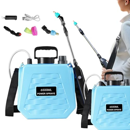 Mochila Pulverizadora Eléctrica | Pulverizadores en Mochila para Césped y Jardinería - Depósito para Fumigar Abono con 2 Velocidades Ajustables para Jardinería Agrícola y Césped