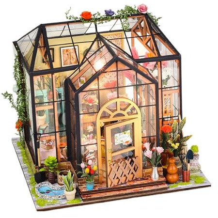 Kit Miniature, Kit di Costruzione Mini Serra 3D, Decorazione per Libreria Camera da, Progetti per Adolescenti Halloween Natale