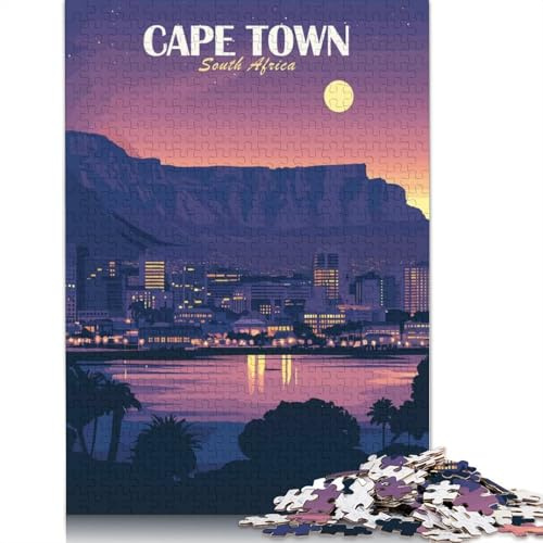 1000-teiliges Puzzle Kapstadt, Südafrika – Stadtbild – Puzzle für Erwachsene – Kartonpuzzle – Geschenkidee für Erwachsene – 38 x 26 cm / 1000 Teile