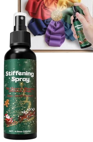 Spray fixateur pour tissus de Noël - Spray durcisseur et rigidité à séchage rapide 120 ml/50 ml | Pour décoration de crochet, chapeaux en feutre, peinture sur tissu et lessive.