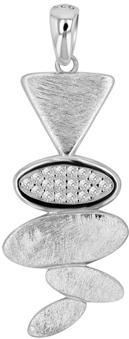 Akzent Anhänger für Damen in 925 Silber, 100% Wasserfest & Hautverträglich