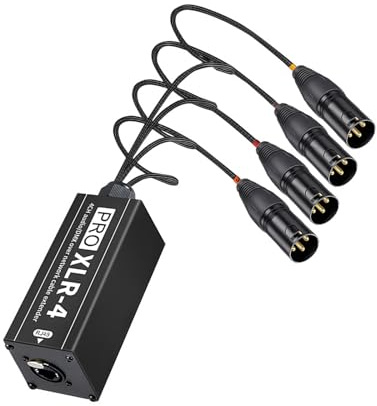SHYYOULQE Multiple Interfaces XLR Auditory Converter Supports 4 Synchronous Transmissions for Large Venues XLR Splitter