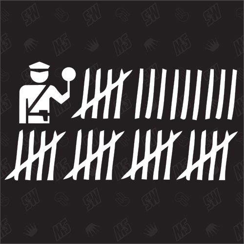Polizeikontrolle Strichliste - Sticker