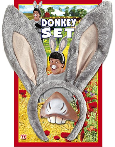 Panelize Esel Donkey Esel Set mit Schwanz Junggesellenabschied Eselohren Eselkostüm