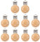 Schnuller Clip, KWOKWEI 10 Stücke Schnullerclips Set aus Holz und Eisen, 44mm Holz Schnullerketten Clips/Dummy Nippel Halter für Baby und Kind