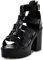 CHICMARK Damen Plateau Sandalen mit Blockabsatz Reißverschluss Gladiator Schuhe