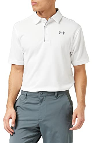 Under Armour Tech Men's Polo Shirt,White/Graphite,4X-Large