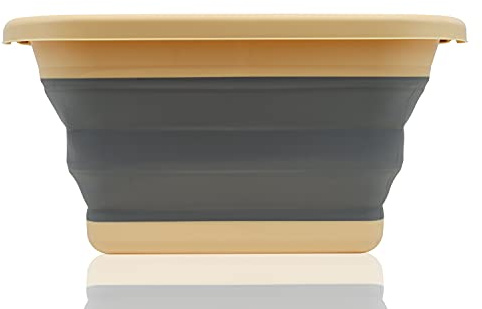 Leisurewize - Portable Folding Collapsible Bowl, Camping Washing Bucket, Travel Bowl - Lightweight, Durable Silicone