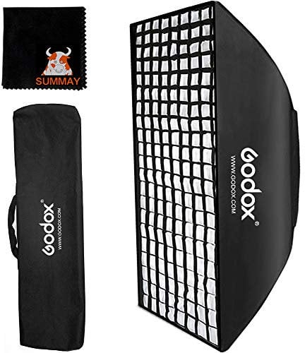 GODOX Softbox 60X90cm Rechteckige Softbox Honeycomb Grid Gitter Softboxes mit Bowens für Portrait Studio Blitz Speedlite Softbox (SB-FW60X90)