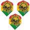 Designa Jamaikanische Iron Lion Zion Dart-Flights, 75 Mikron (3 Sets – 9 Flights)
