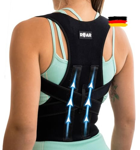 Roar® Corrector de postura de espalda, rectificador de espalda, ayuda a mantener la espalda recta, mejora la postura de cuello y hombros
