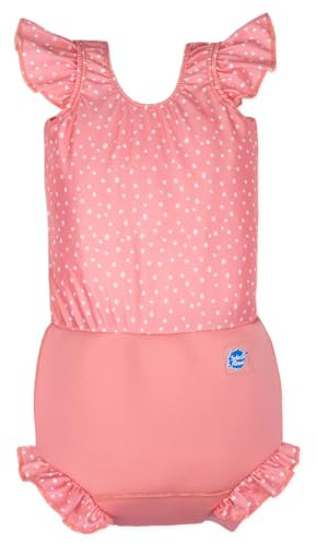 Splash About Happy Nappy Costume Frill, Pink Dotty, 6-12 Months